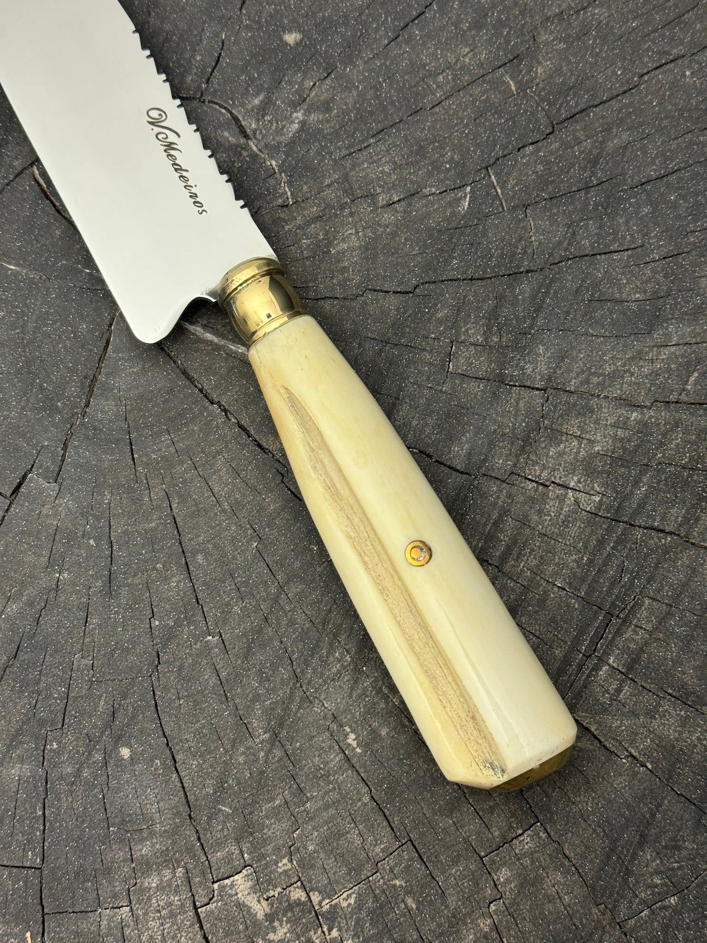 6" Utility Knife, Ostrich Bone SS440 - 150mm