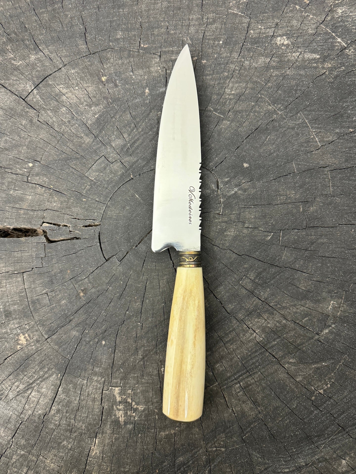 6" Utility Knife, Ostrich Bone SS440 - 150mm