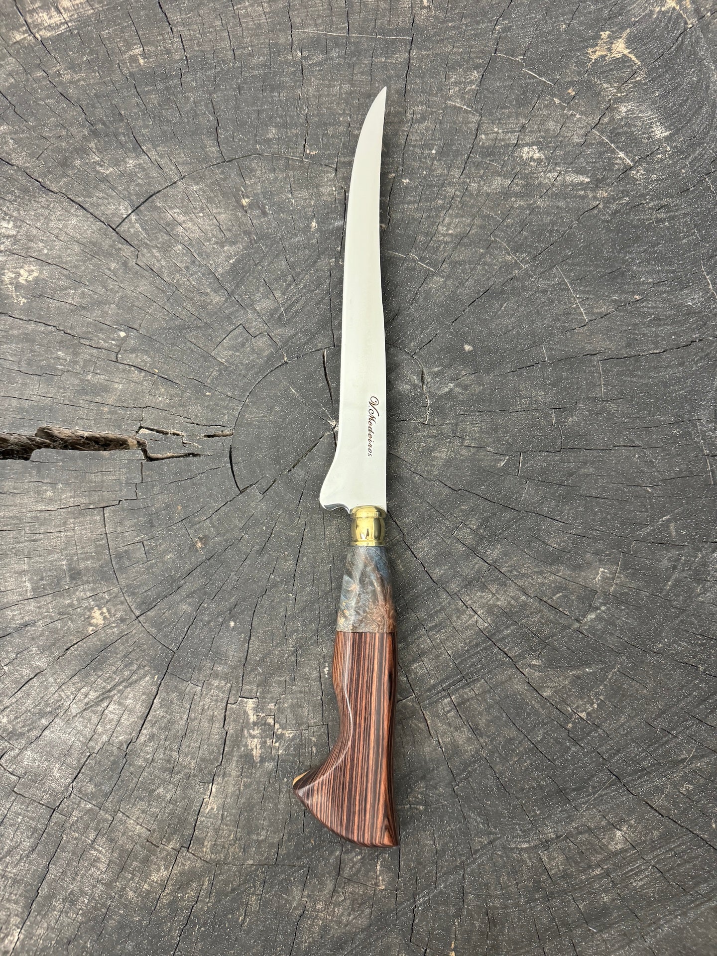 8" Boning Knife, Jacaranda Hardwood & Maple Burl, SS420 - 200mm