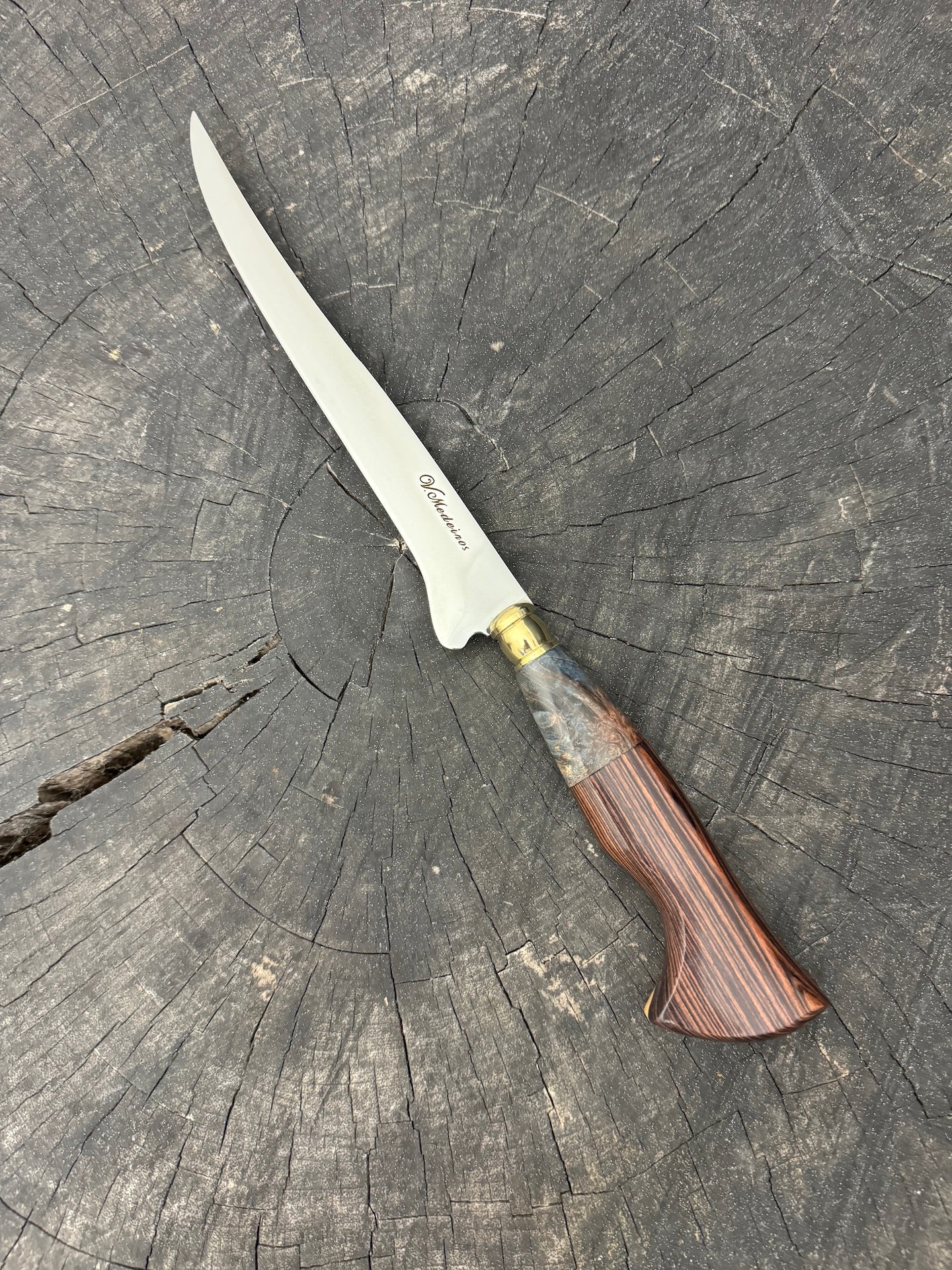 8" Boning Knife, Jacaranda Hardwood & Maple Burl, SS420 - 200mm