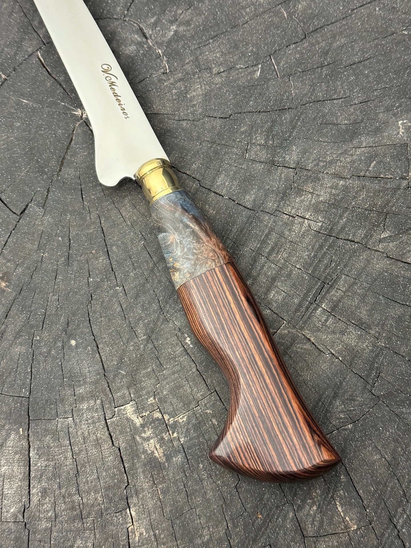 8" Boning Knife, Jacaranda Hardwood & Maple Burl, SS420 - 200mm