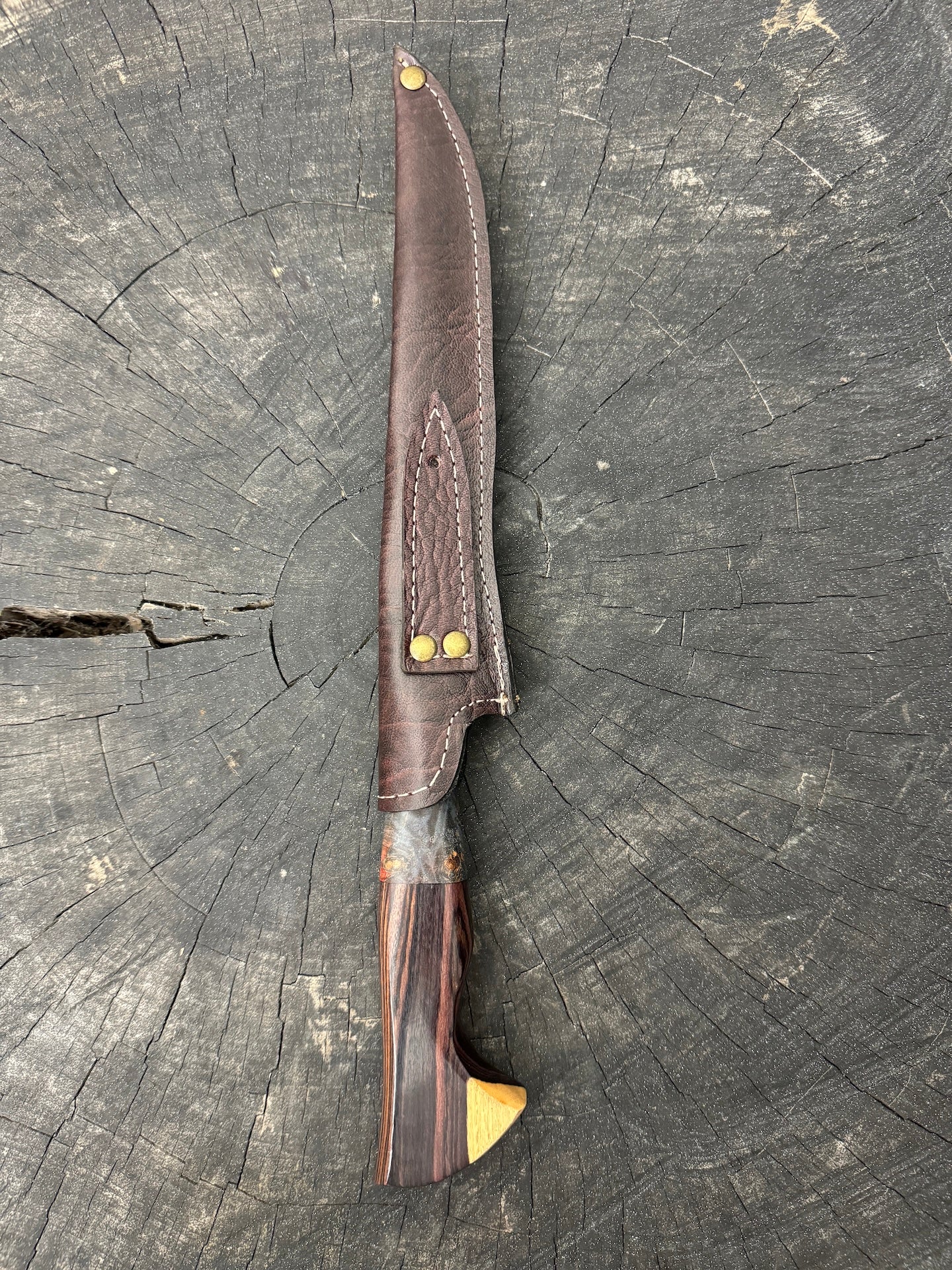 8" Boning Knife, Jacaranda Hardwood & Maple Burl, SS420 - 200mm