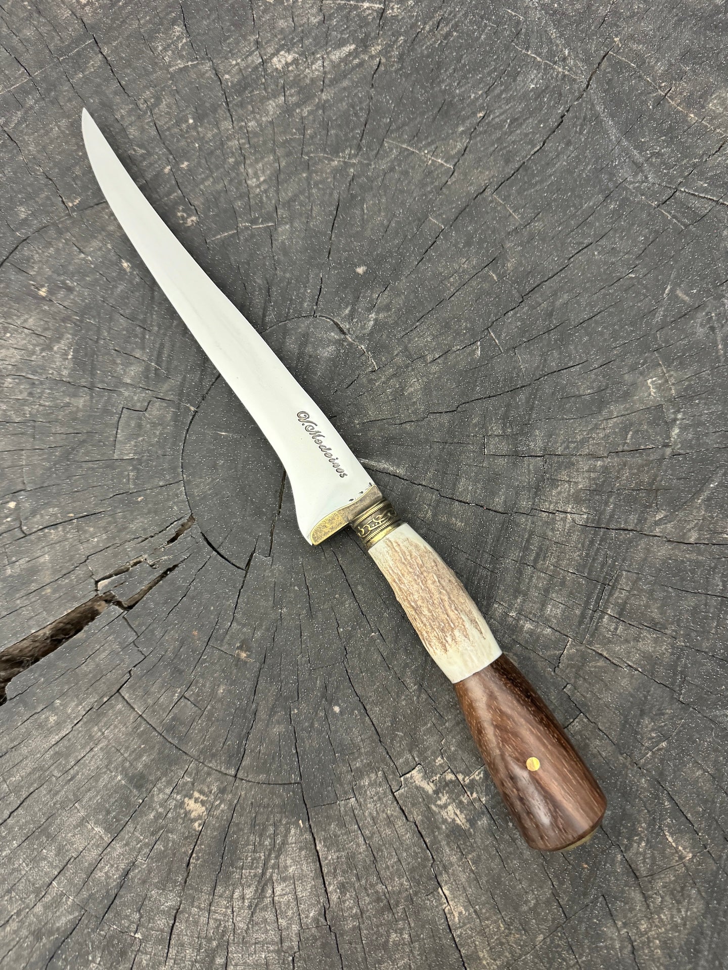 8" Boning Knife, Deer Antler, SS420 - 200mm