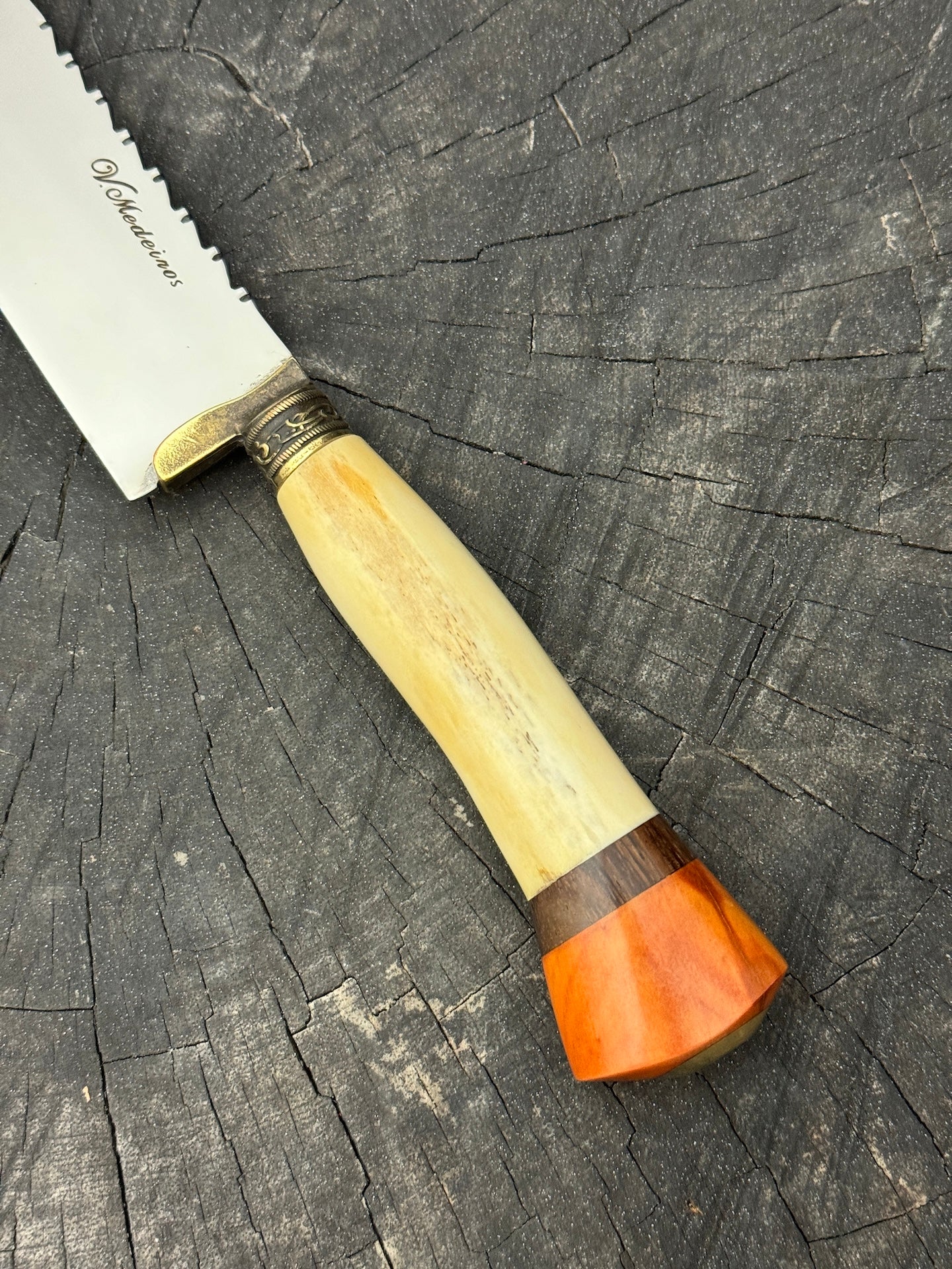 8" Chef Knife, Ostrich Bone, SS420 - 200mm