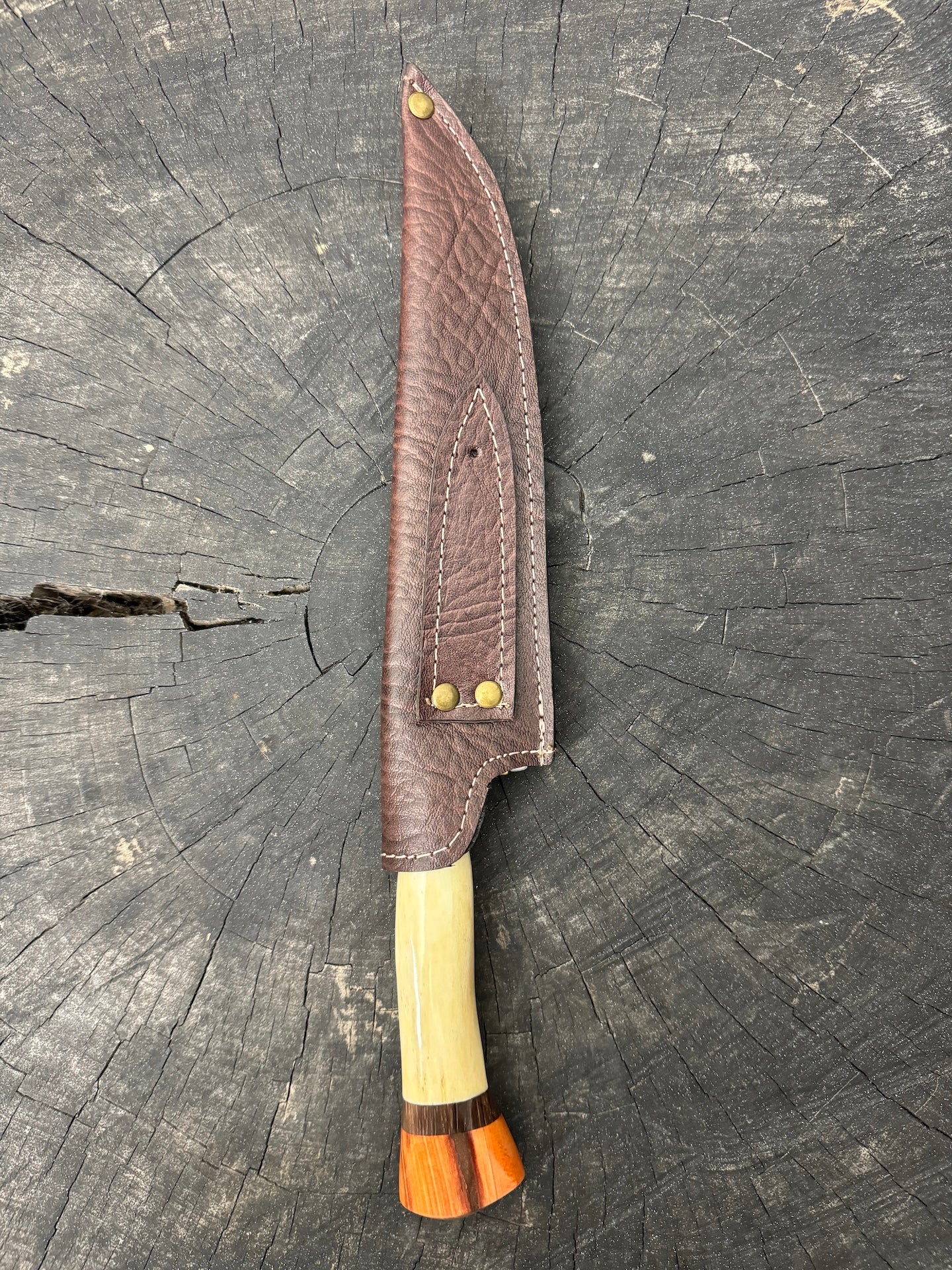 8" Chef Knife, Ostrich Bone, SS420 - 200mm