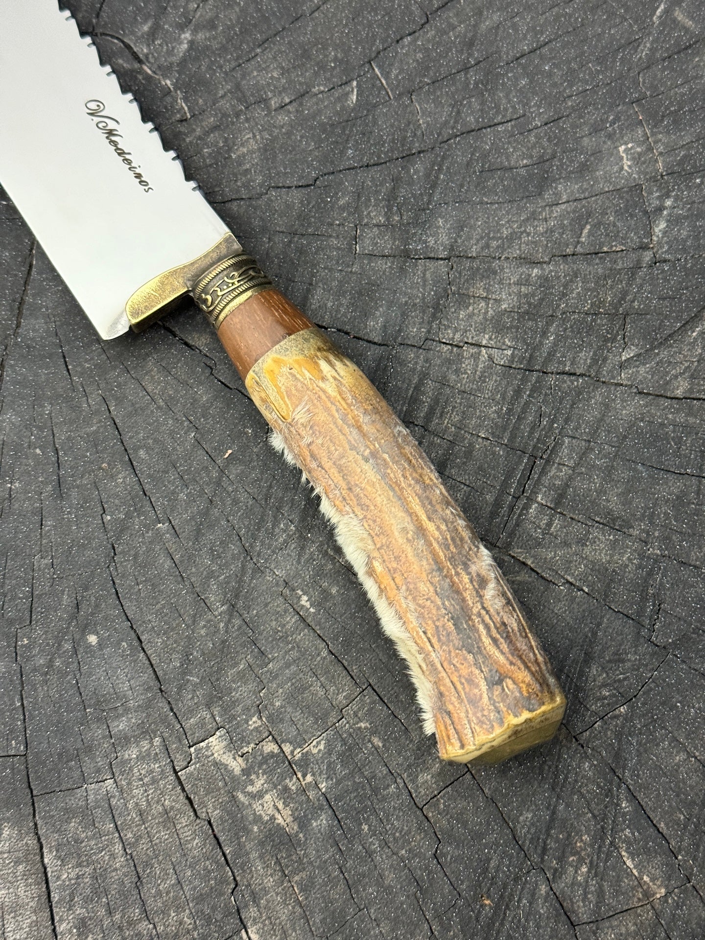 8" Chef Knife, Deer Antler, SS420 - 200mm