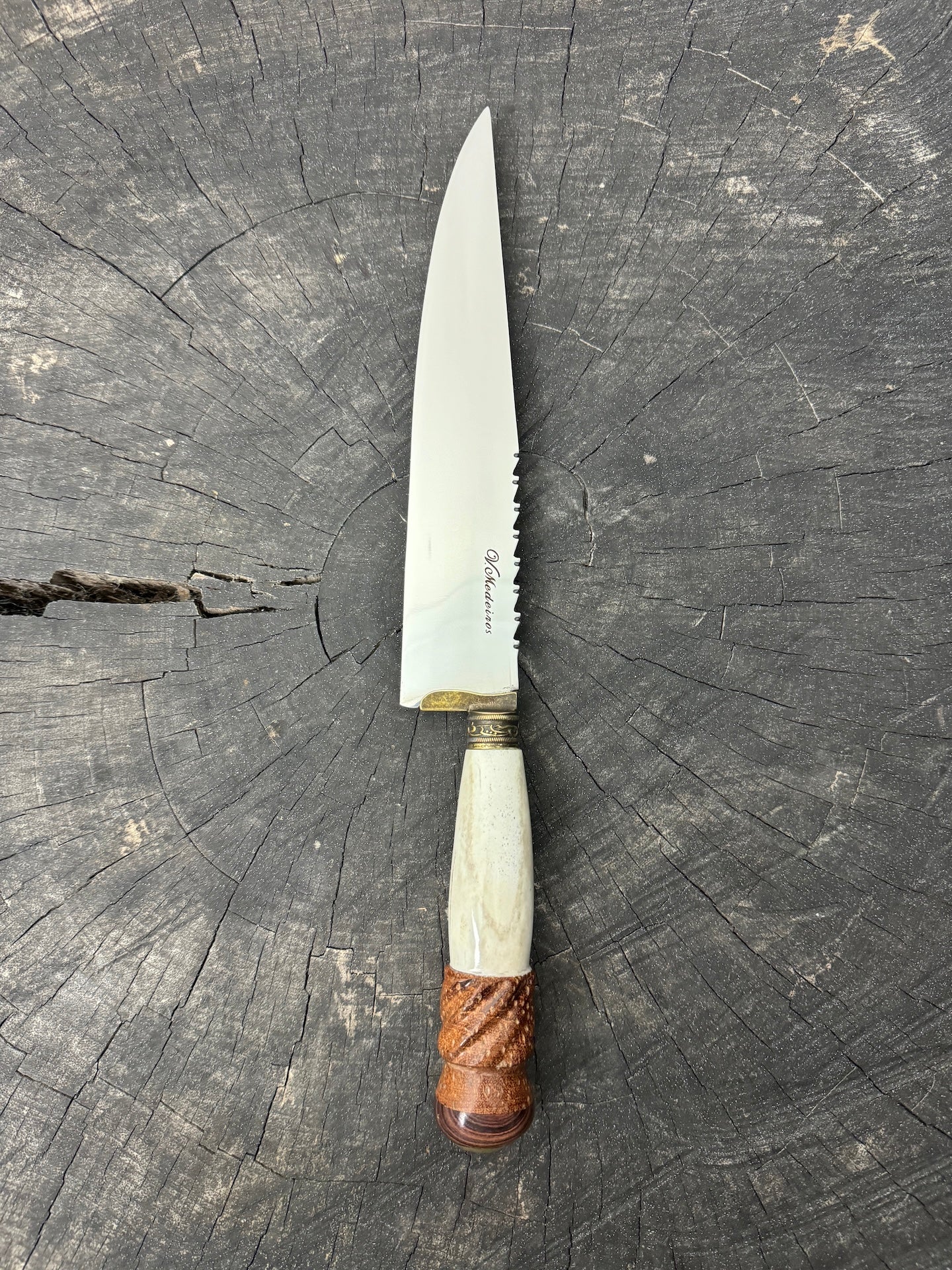 8" Chef Knife, Ostrich Bone, SS420 - 200mm