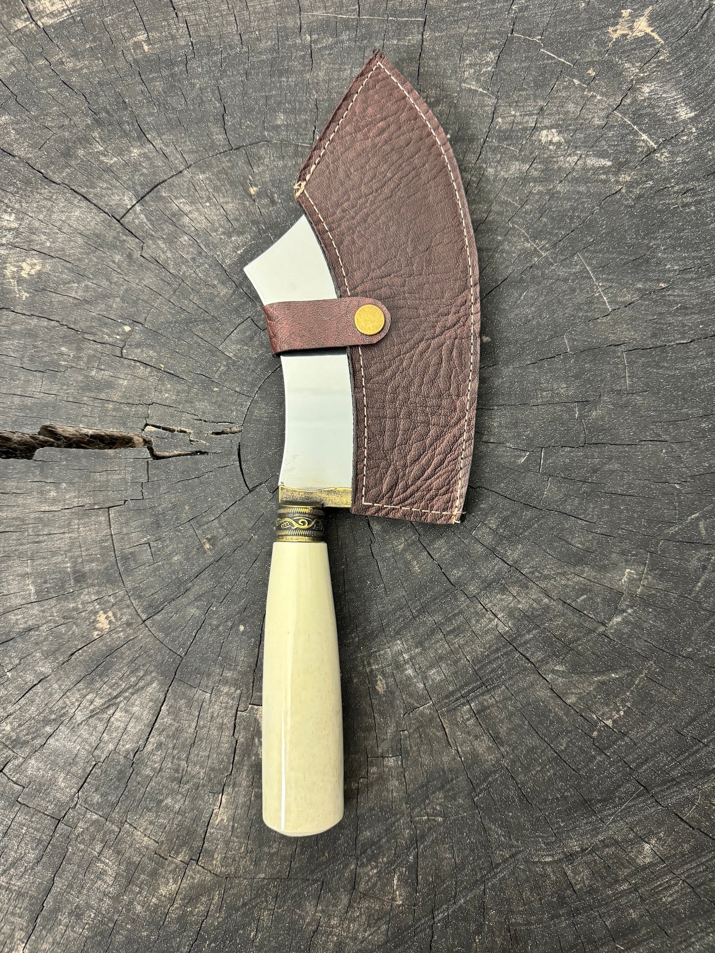 7" Cutelo Wild Cleaver, Ostrich Bone, SS440 - 180mm