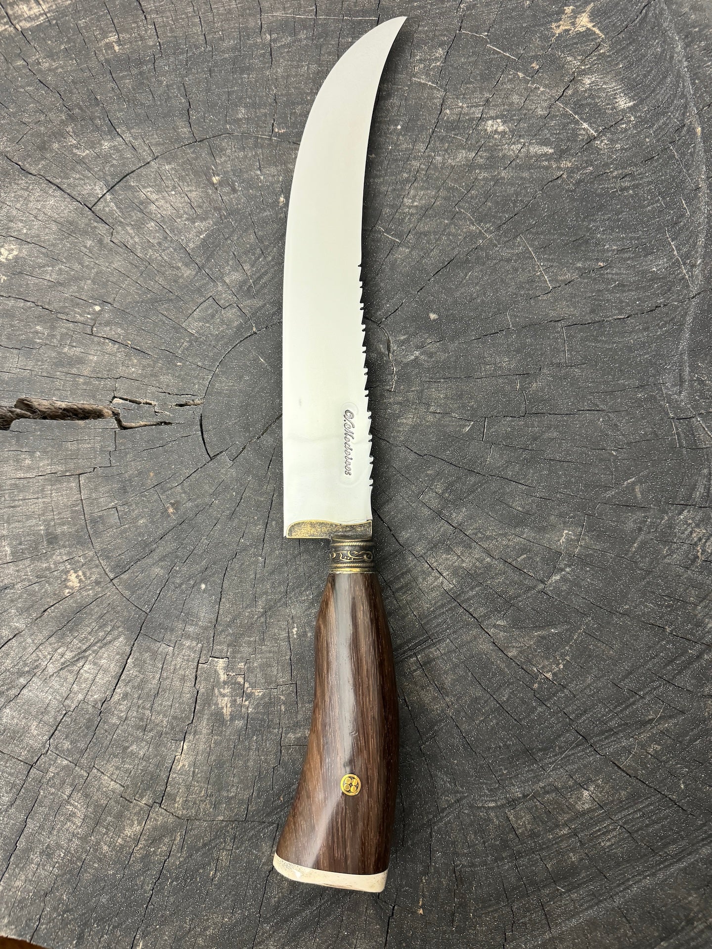 10" Butchers Knife, Dark Imbuia Hardwood, SS440 - 250mm