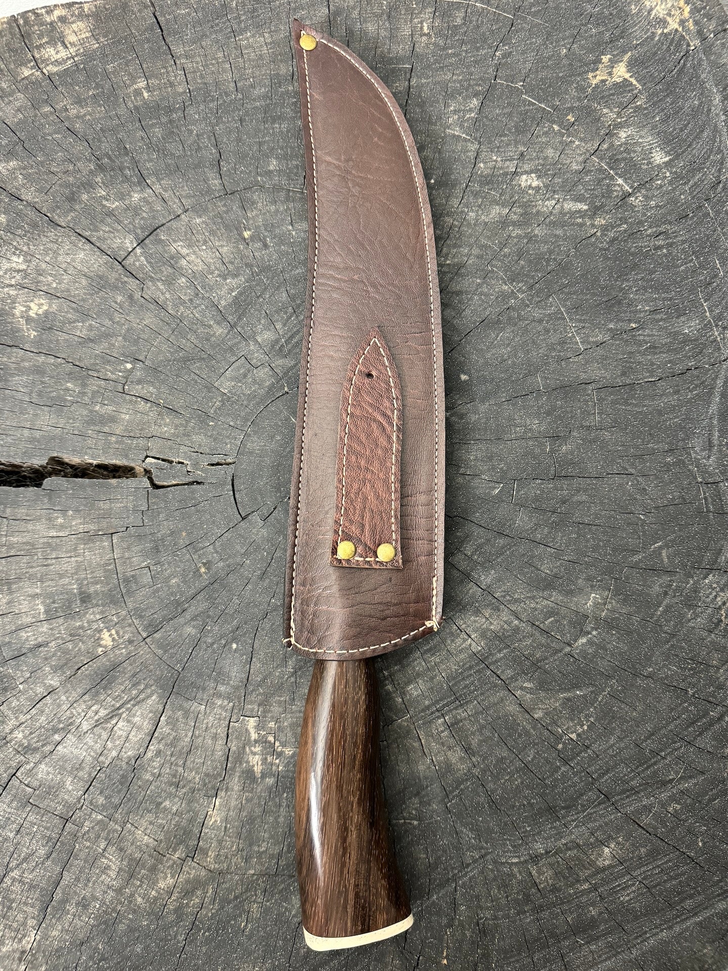 10" Butchers Knife, Dark Imbuia Hardwood, SS440 - 250mm