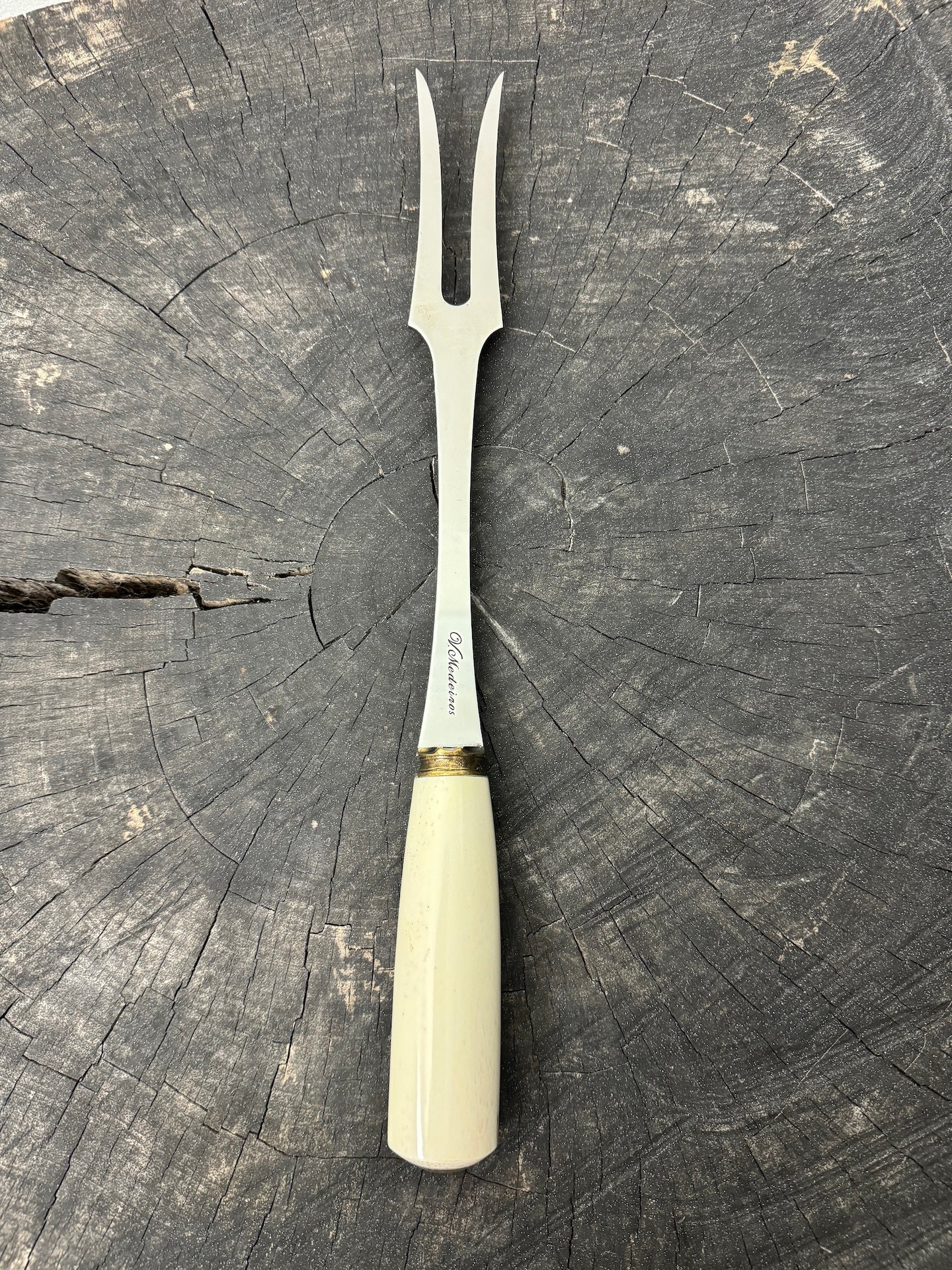 10" BBQ & Grill Fork, Ostrich Bone, SS440