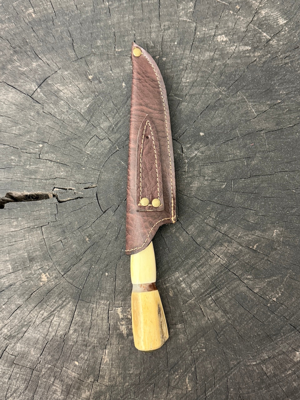 6" Utility Knife, Ostrich Bone, SS440 - 150mm