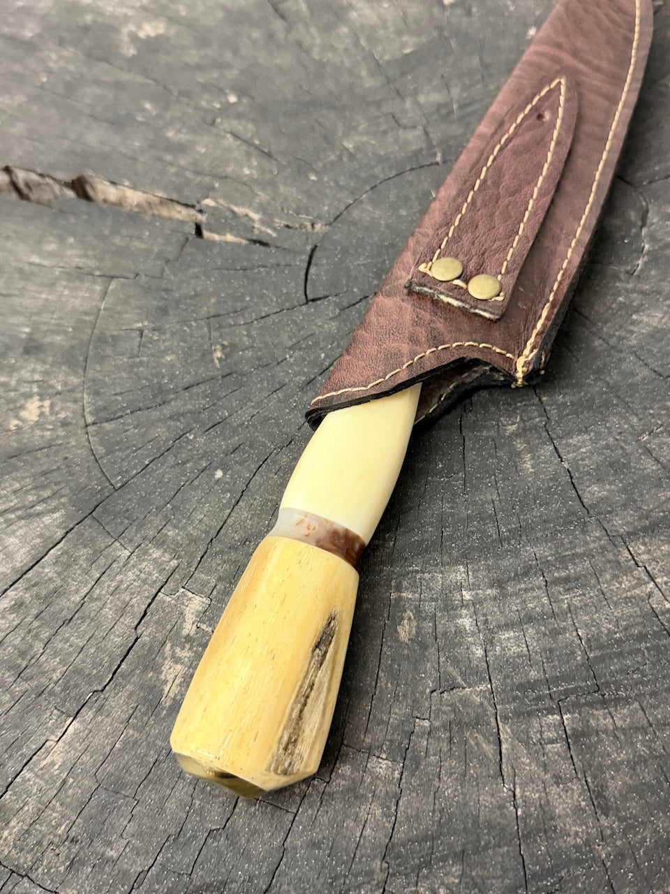 6" Utility Knife, Ostrich Bone, SS440 - 150mm