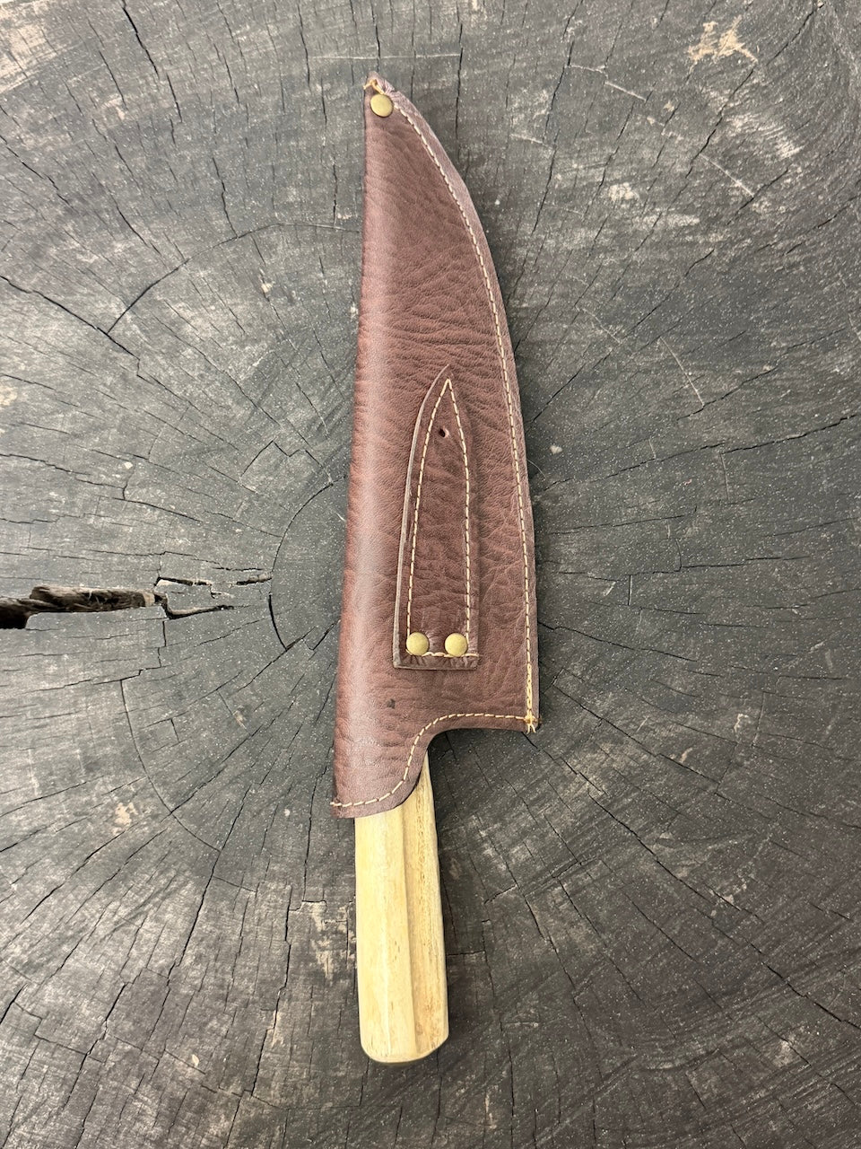 8" Picanha Chef Knife, Ostrich Bone, SS440 - 200mm