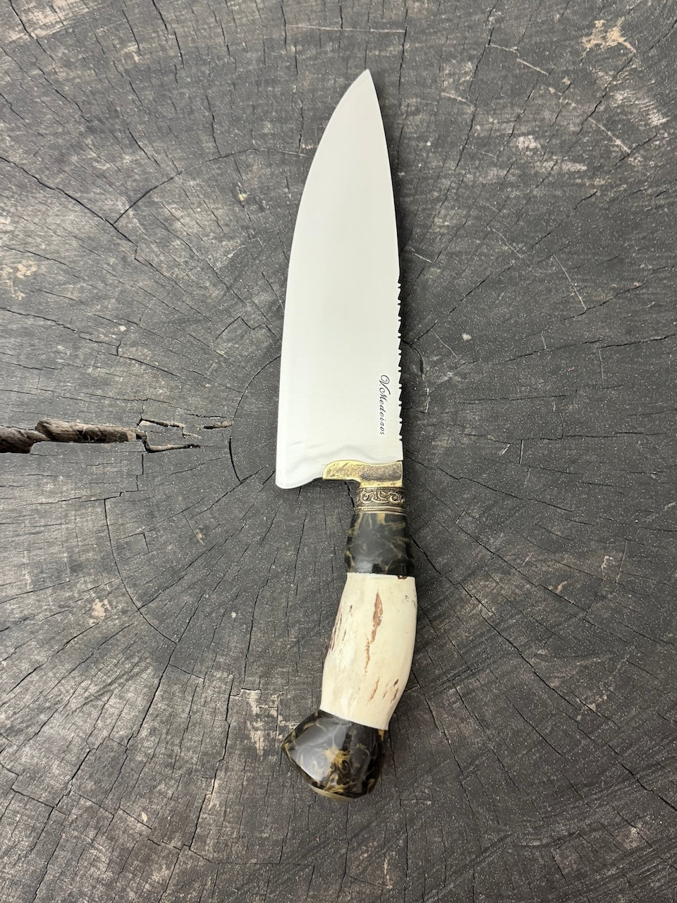 8" Picanha Chef Knife, Deer Antler, SS440 - 200mm