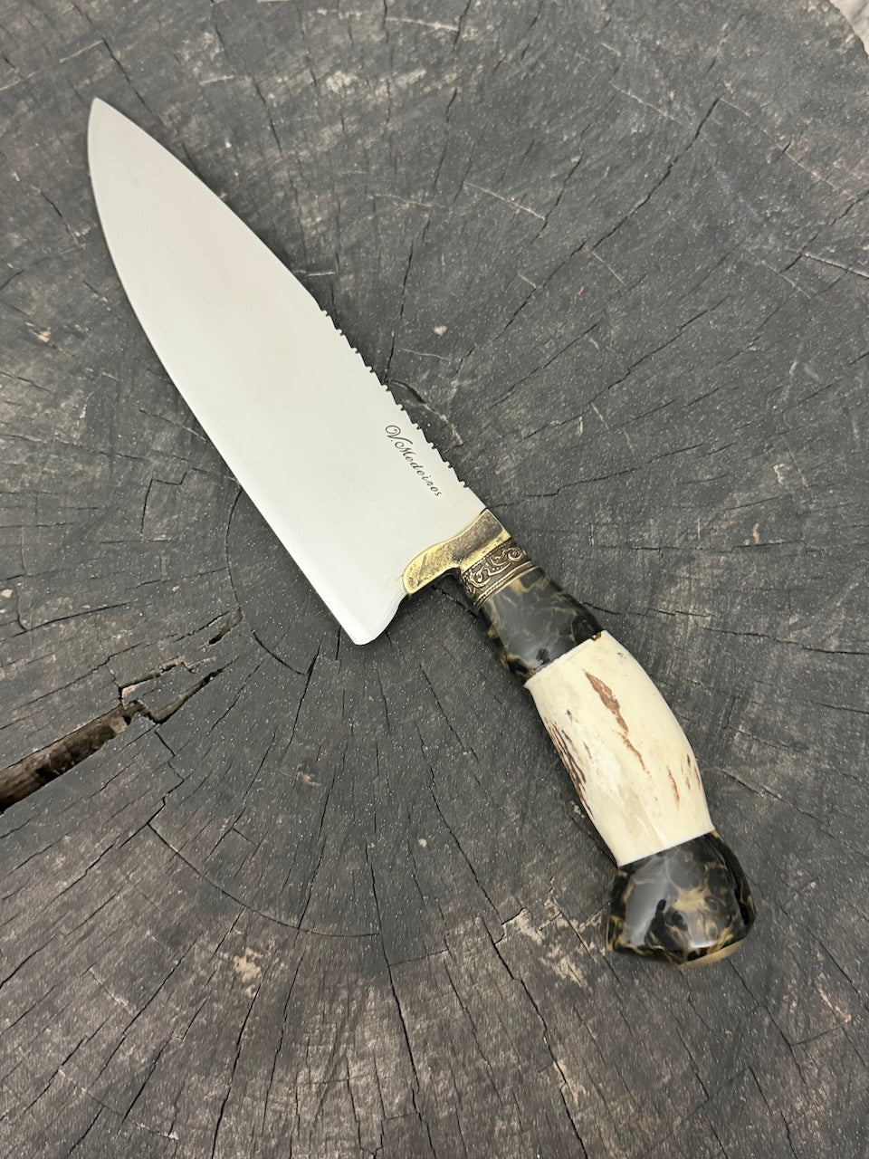 8" Picanha Chef Knife, Deer Antler, SS440 - 200mm
