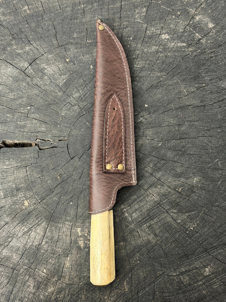 8" Artisan Knife, Ostrich Bone, SS440 - 190mm