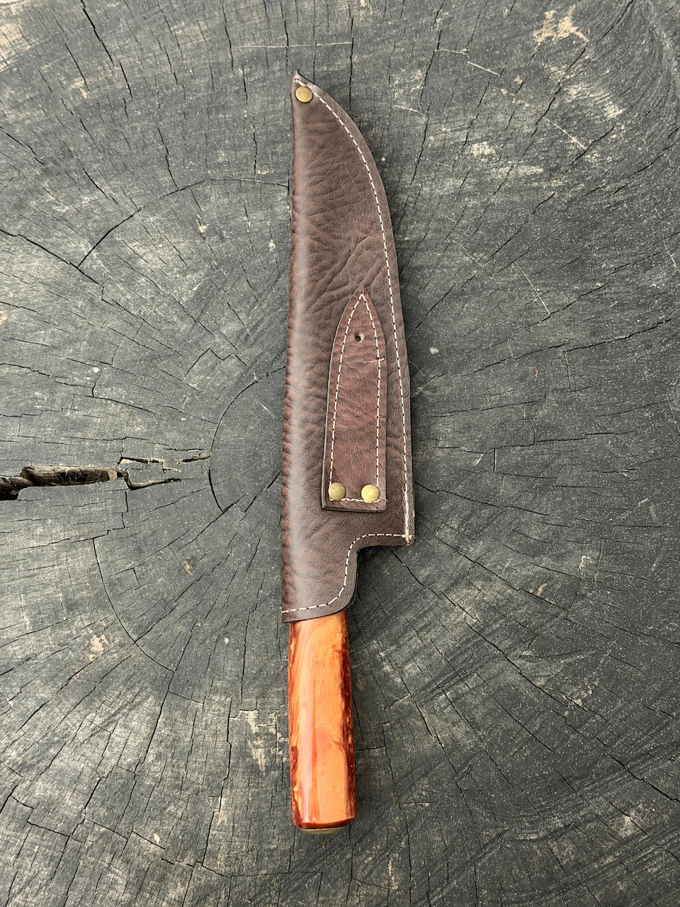 8" Artisan Knife, Inferno Custom Block, SS440 - 200mm