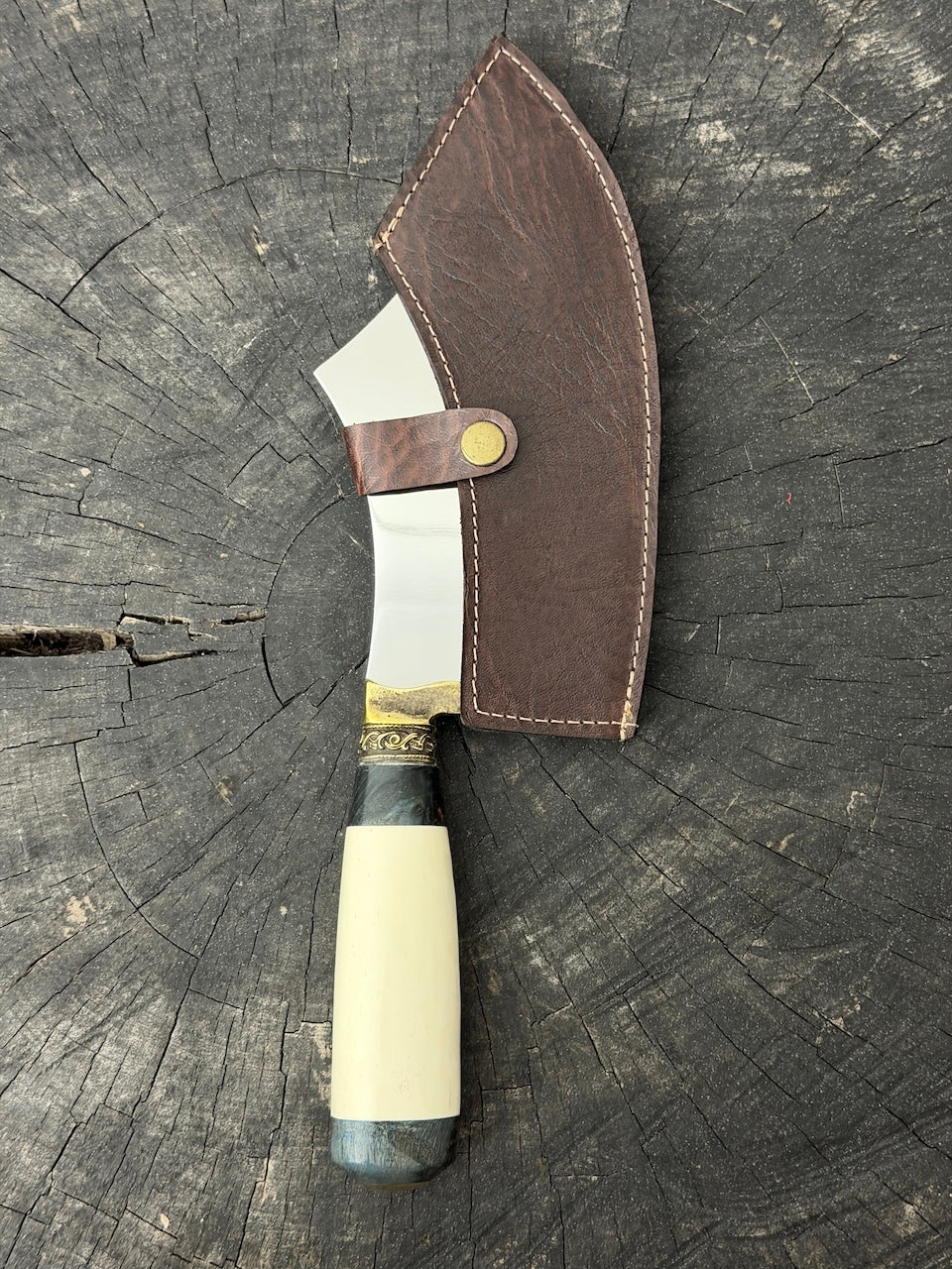 7" Cutelo Wild Cleaver, Ostrich Bone, SS440 - 180mm