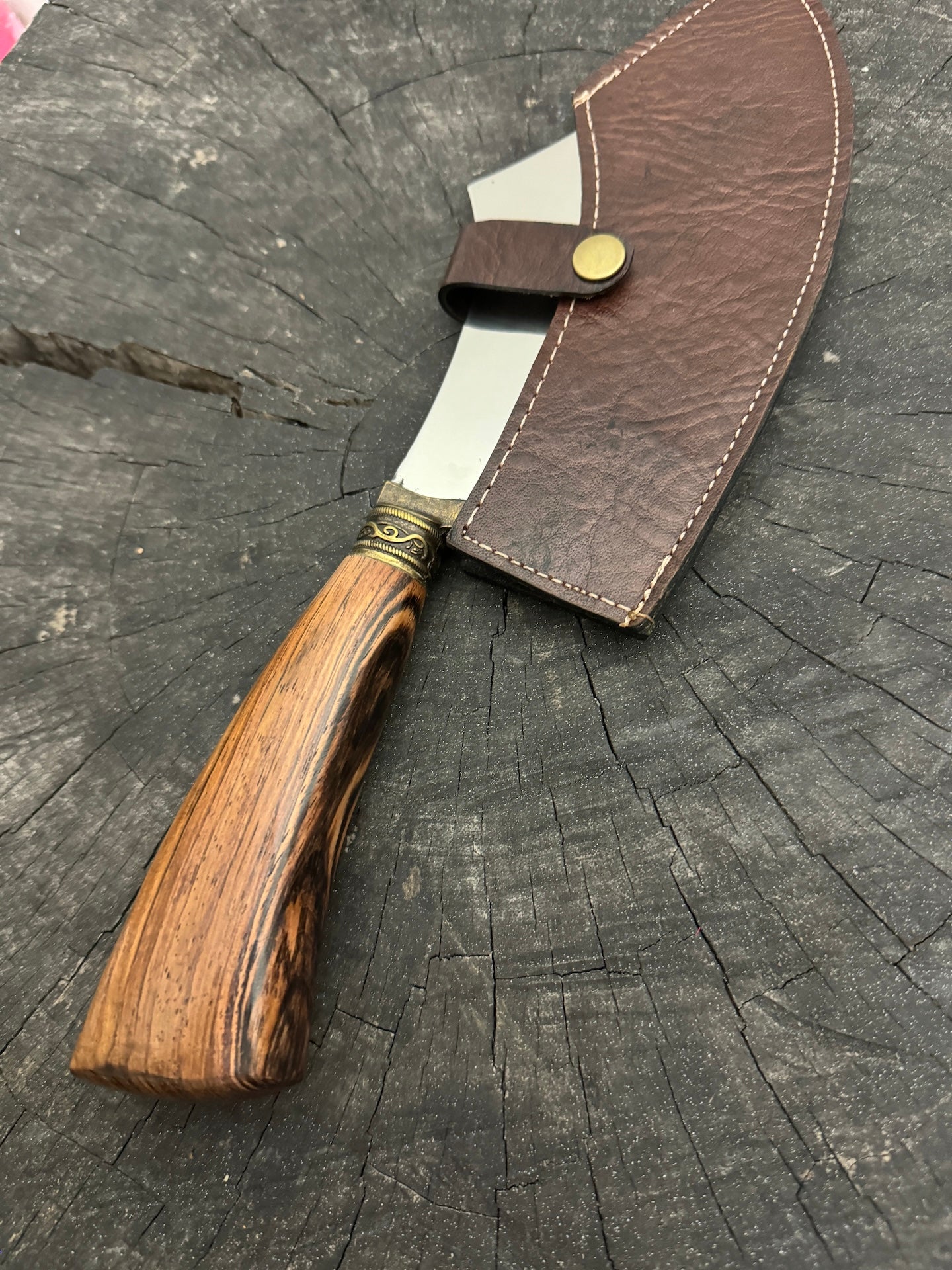 7" Cutelo Wild Cleaver, Native Hardwood, SS440 - 180mm