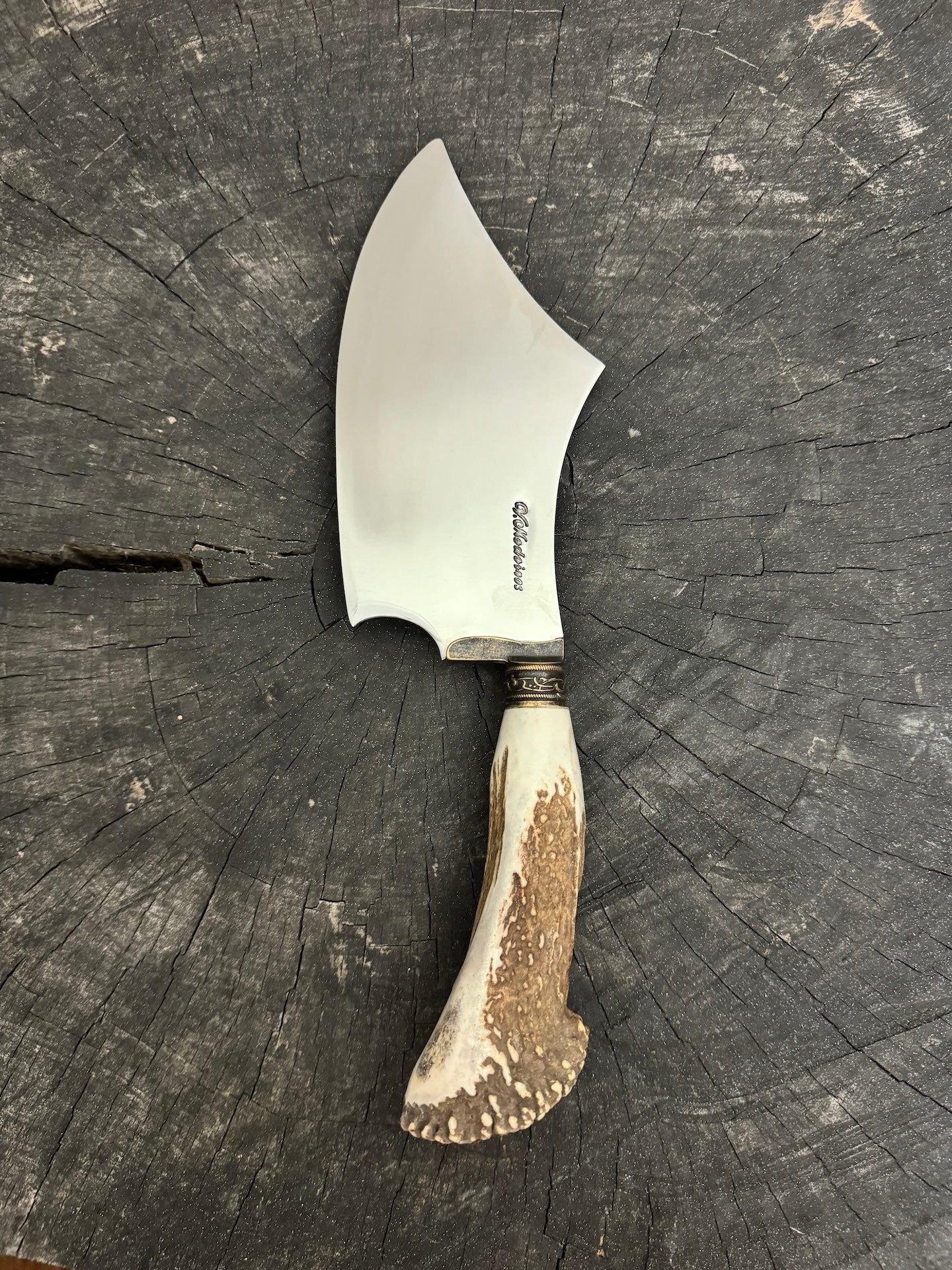 7" Cutelo Wild Cleaver, Deer Antler, SS440 - 180mm