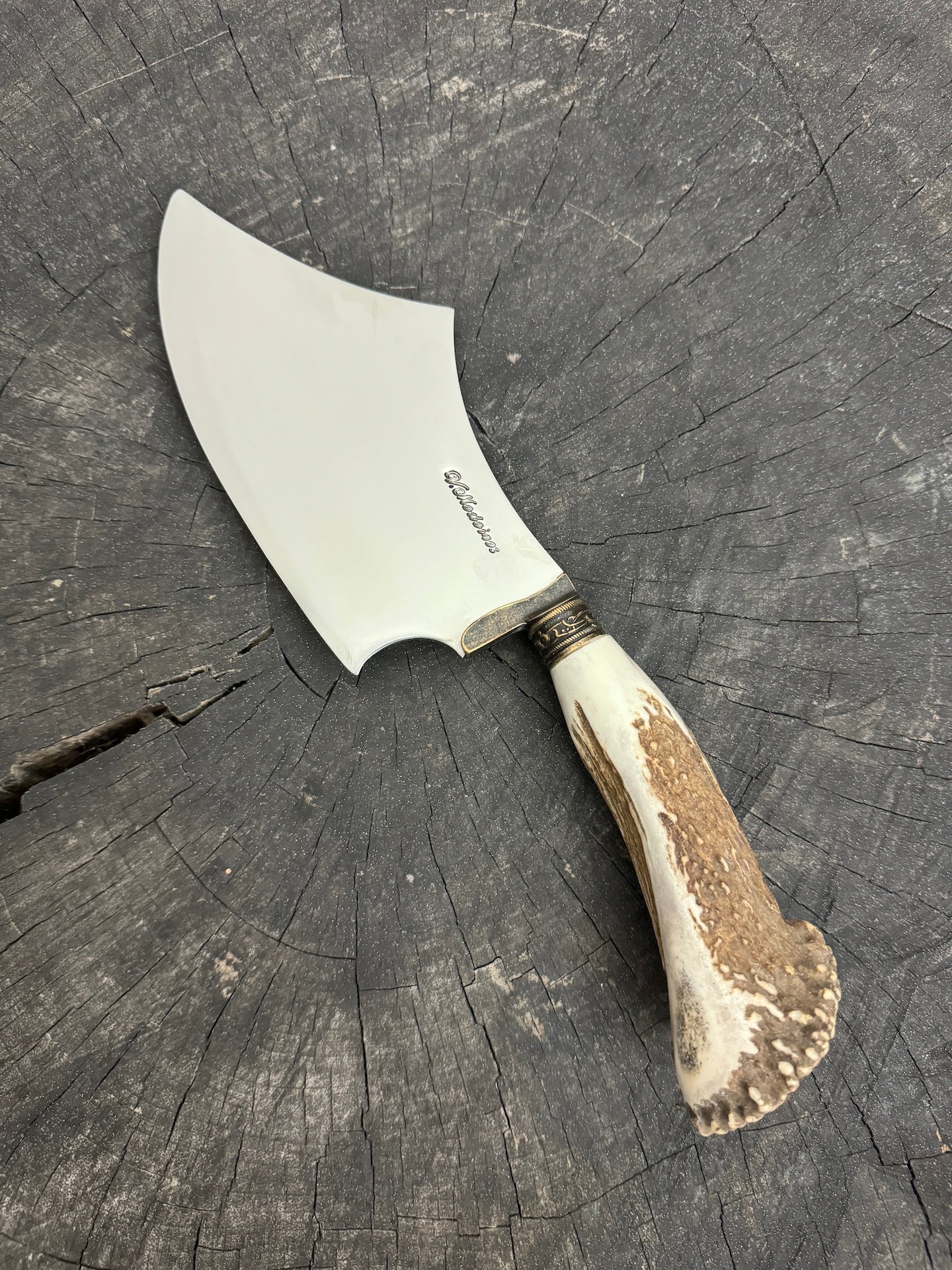 7" Cutelo Wild Cleaver, Deer Antler, SS440 - 180mm