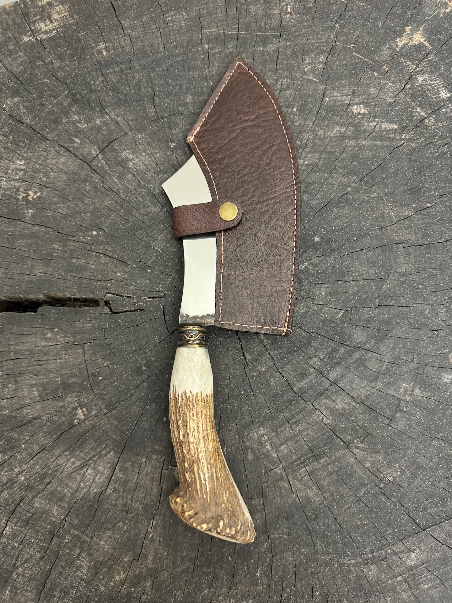 7" Cutelo Wild Cleaver, Deer Antler, SS440 - 180mm