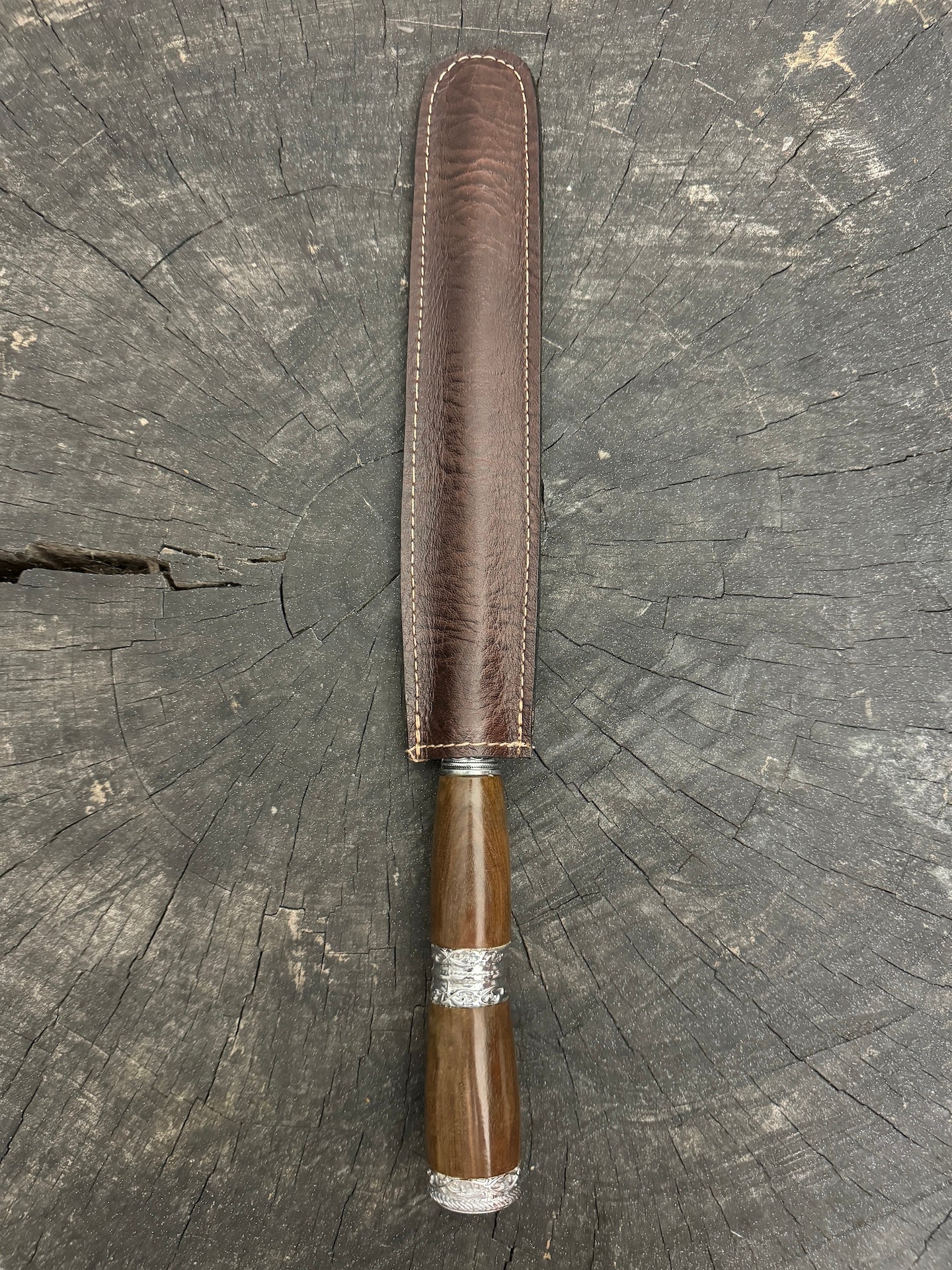 9" Sharpening Steel, Native Hardwood & Nickel Ring, 230mm