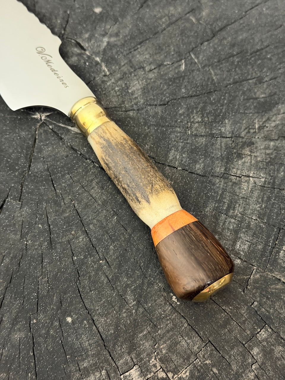 4” Skinner Knife, Deer Antler - SS420 - 105mm