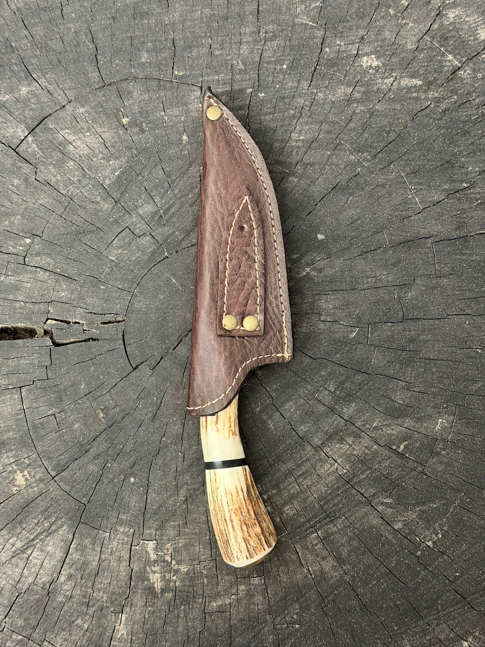 4” Skinner Knife, Deer Antler - SS420 - 105mm