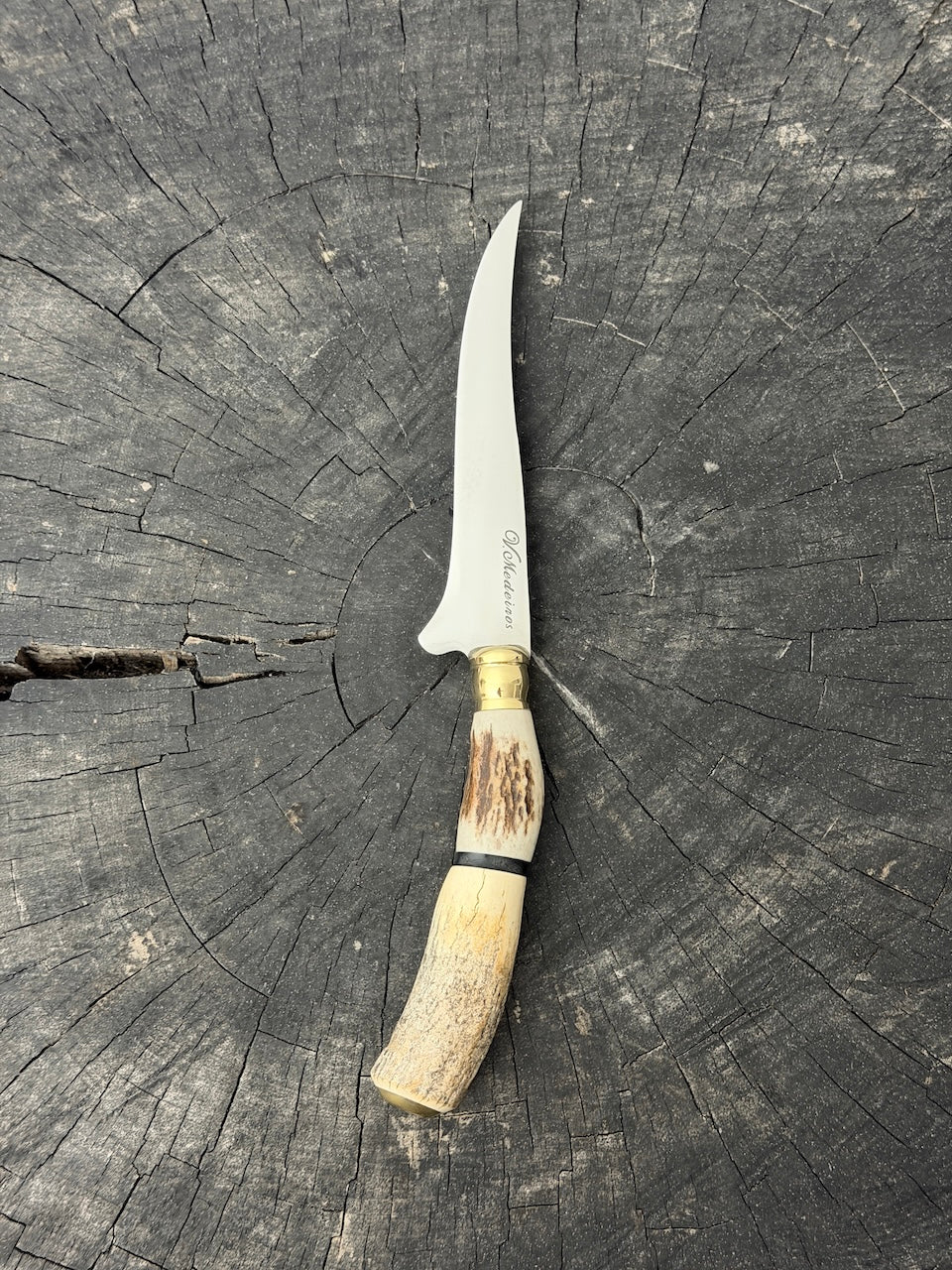 5" Boning Knife, Deer Antler, SS440 - 130mm