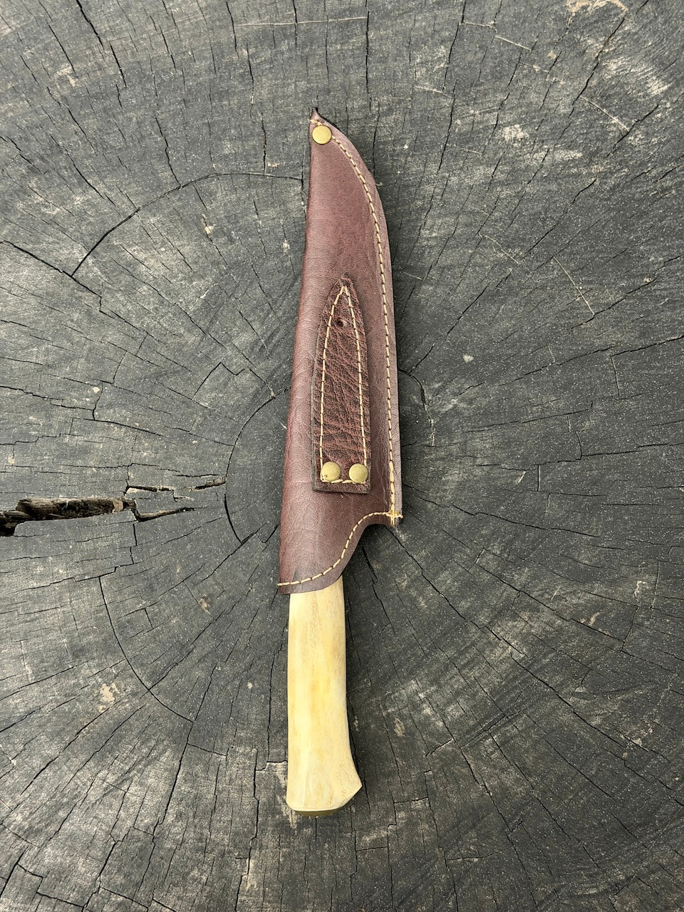 6" Utility Knife, Ostrich Bone, SS440 - 150mm