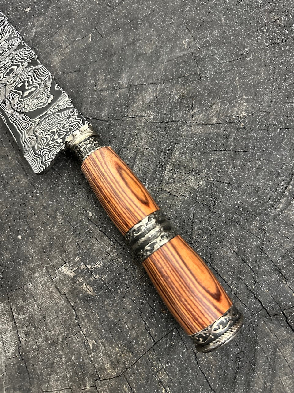 9" Damascus Chef Knife 180 Layers AH CS1095 15n20