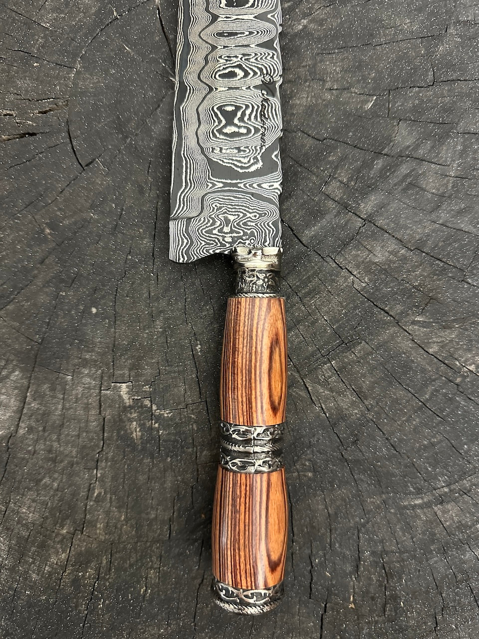 9" Damascus Chef Knife 180 Layers AH CS1095 15n20