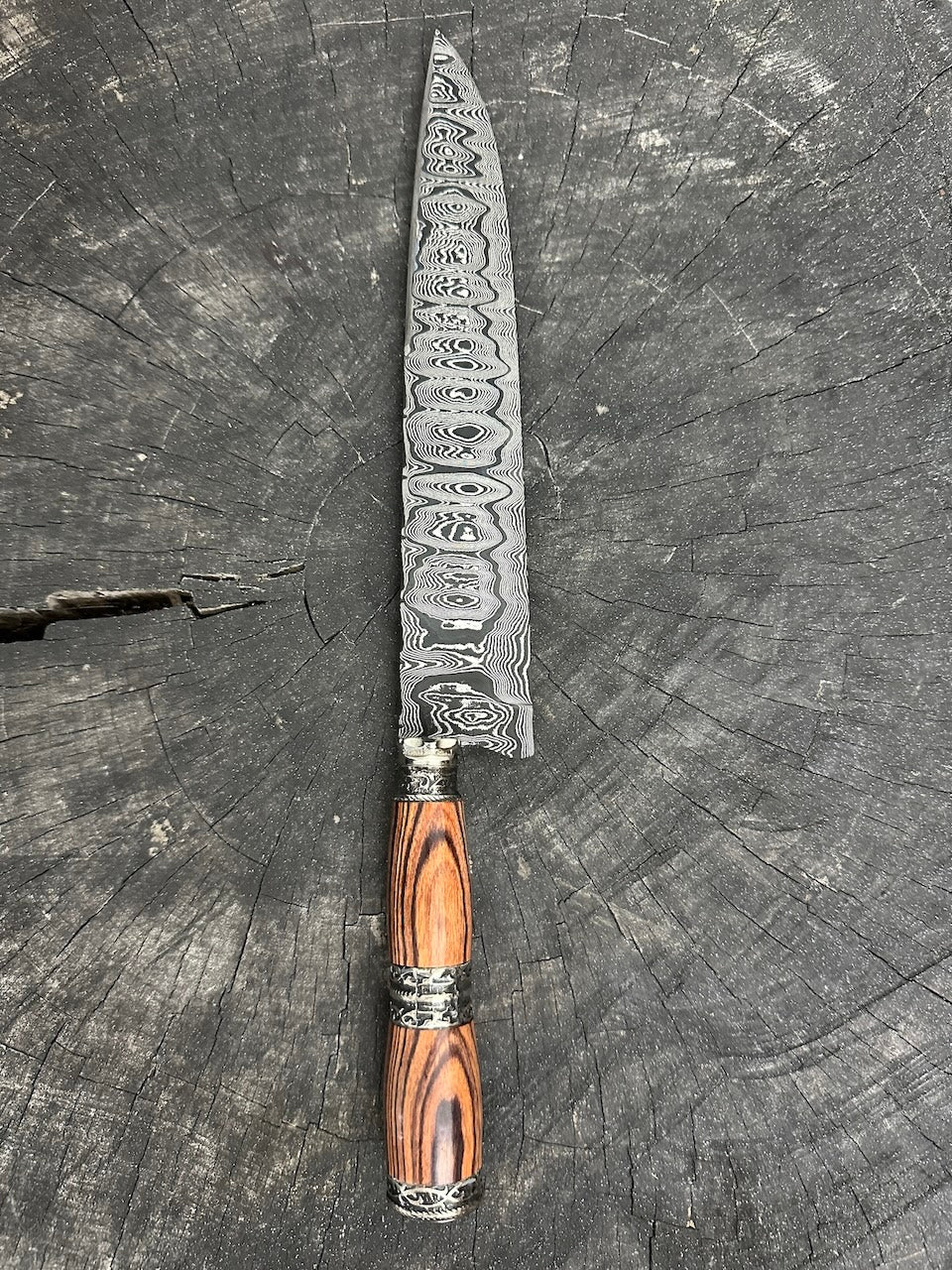 9" Damascus Chef Knife 180 Layers AH CS1095 15n20