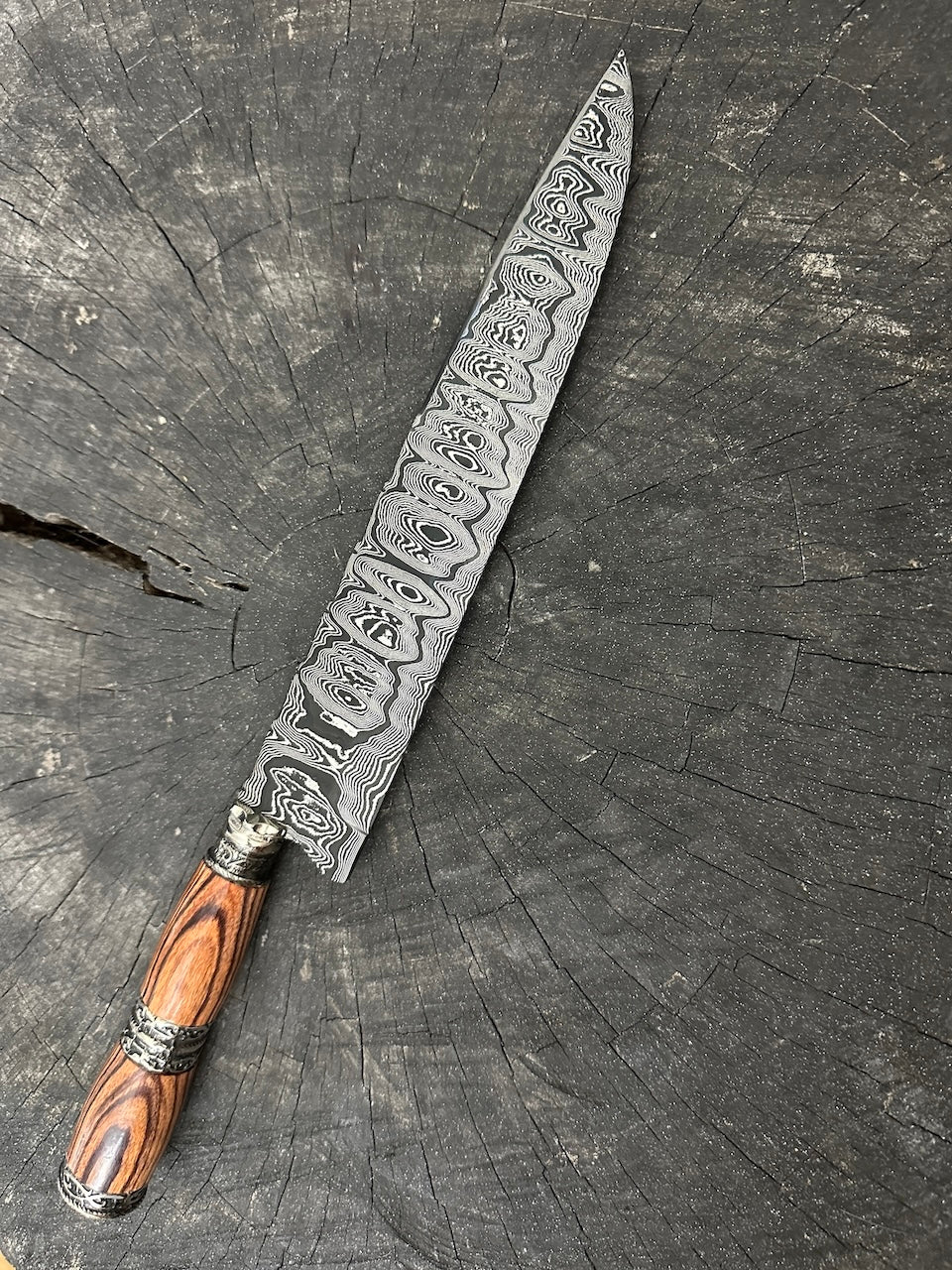 9" Damascus Chef Knife 180 Layers AH CS1095 15n20