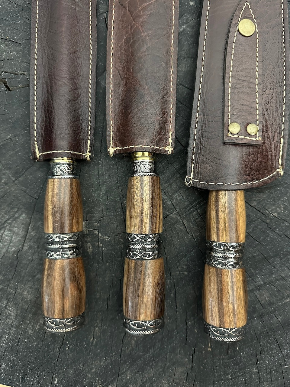 BBQ Knife Set, Jacaranda & Nickel Ring RSS440 - 250mm