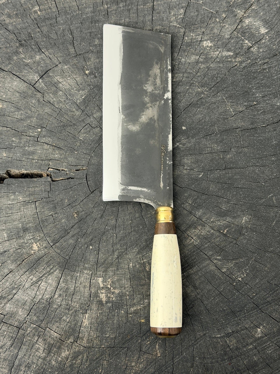 8" Chefs Cleaver, Ostrich Bone, SS440 - 200mm
