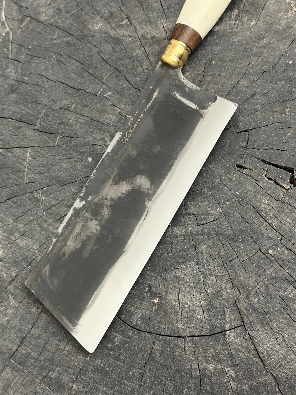 8" Chefs Cleaver, Ostrich Bone, SS440 - 200mm