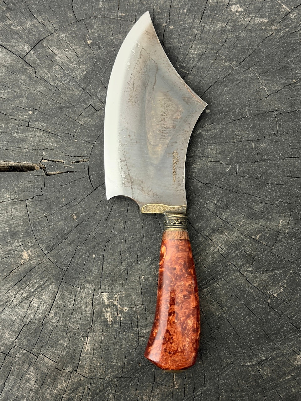 7" Cutelo Wild Cleaver, Inferno Custom Block, RSS440 - 180mm
