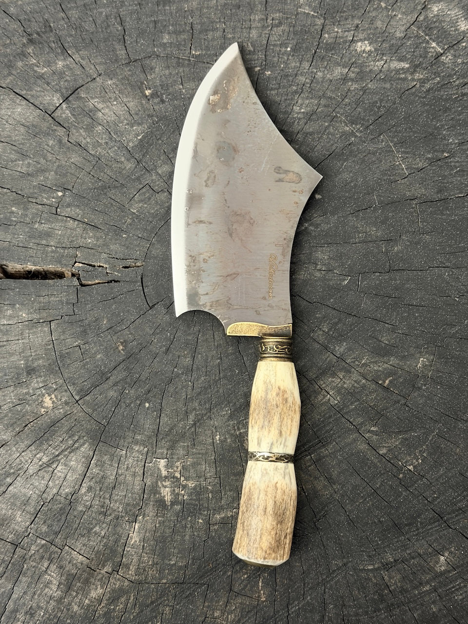 7" Cutelo Wild Cleaver, Deer Antler, RSS440 - 180mm