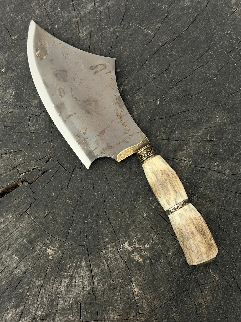 7" Cutelo Wild Cleaver, Deer Antler, RSS440 - 180mm