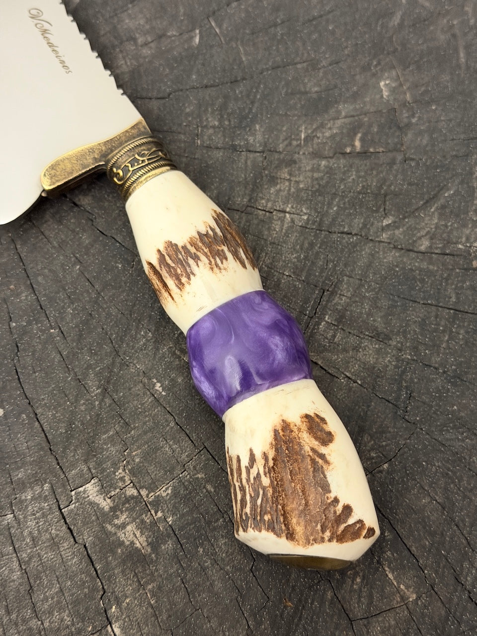 8" Picanha Chef Knife, Deer Antler, SS440 - 200mm