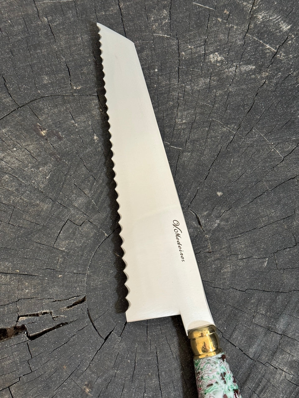 8" Bread & Roast Knife, Custom Block, SS420c - 200mm