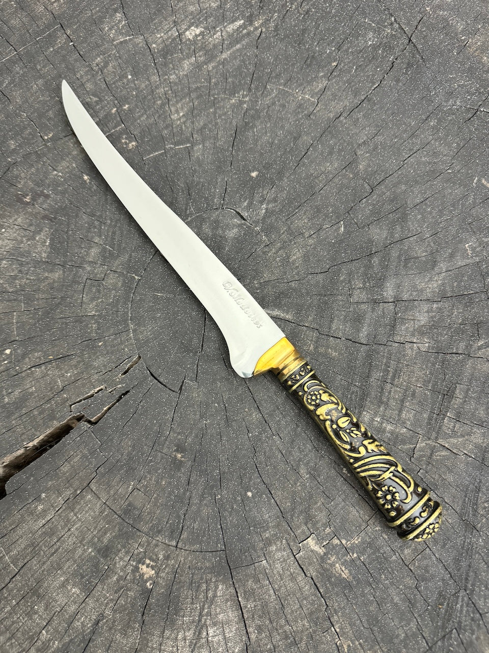 8" Boning Knife, Brass Handle, SS420 - 200mm