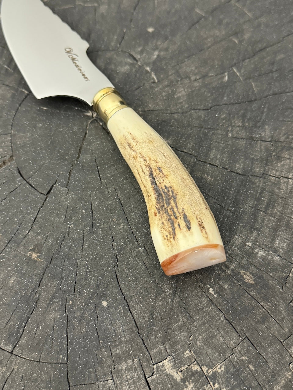 4” Skinner Knife, Deer Antler - SS420 - 105mm