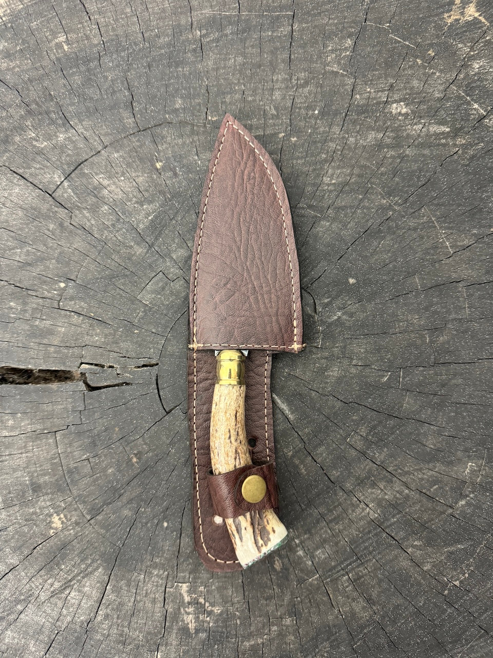 4” Skinner Knife, Deer Antler - SS420 - 105mm