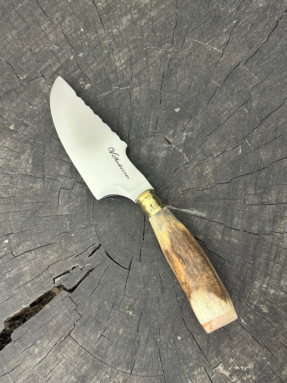 4” Skinner Knife, Deer Antler - SS420 - 105mm