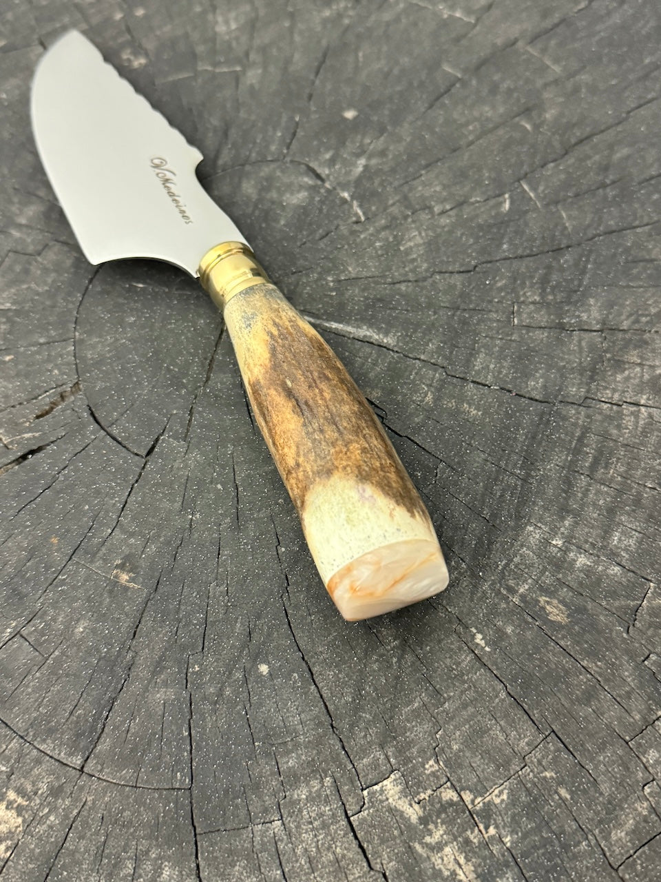 4” Skinner Knife, Deer Antler - SS420 - 105mm