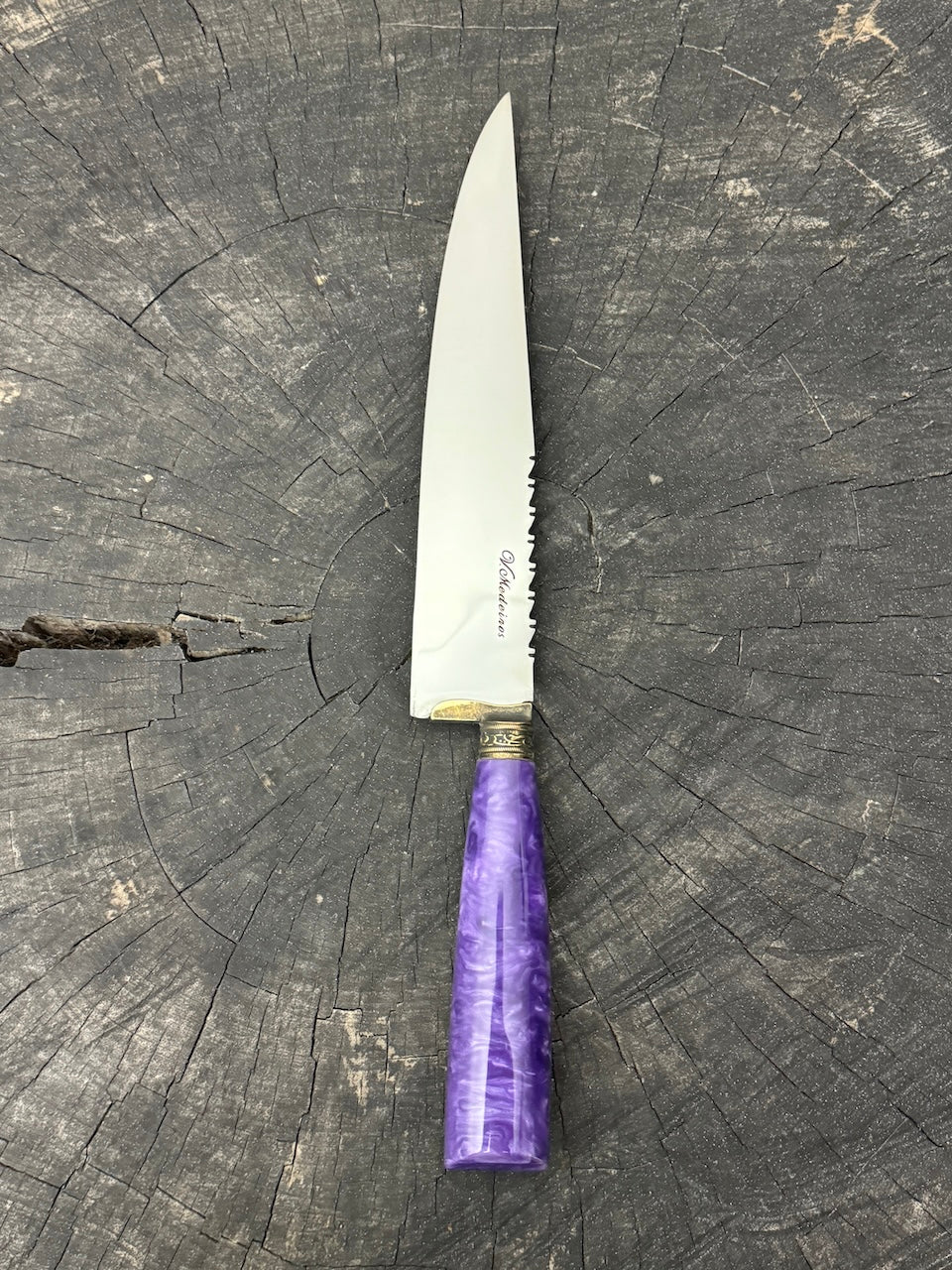 8" Chef Knife, Custom Block, SS420 - 200mm